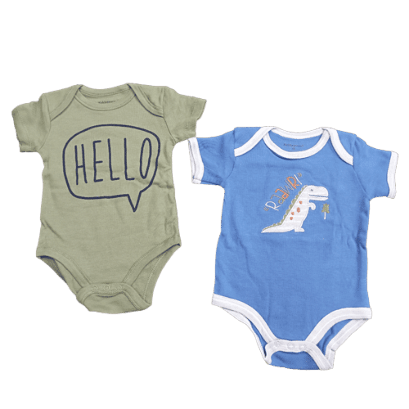 Hello and Dinosaur Bodysuits — Bodysuits by Little Smiles Pakistan